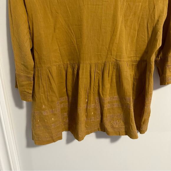 Isabel Marant Etoile Golden Embroidered Top Blouse Small - Picture 5 of 13